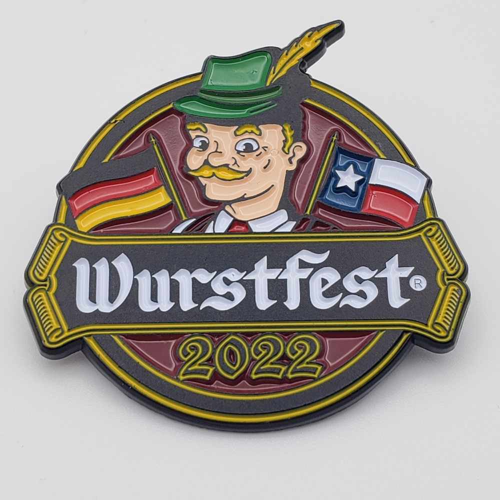 Wurstfest Enamel Pin Multi-color 2022 German Festival Texas Souvenir Hat Lapel